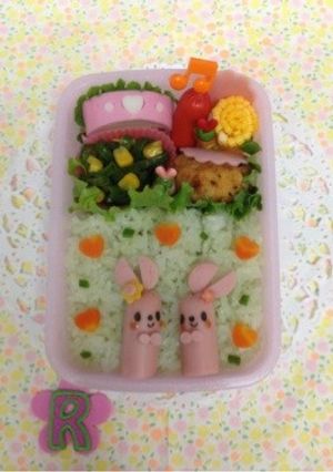 簡単☆魚肉ソーセージでうさぎ＊キャラ弁-レシピのメイン写真