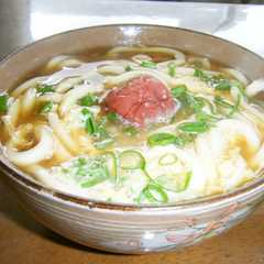 รูปของ 病み上がりに☆卵とじうどん　梅干のせて～