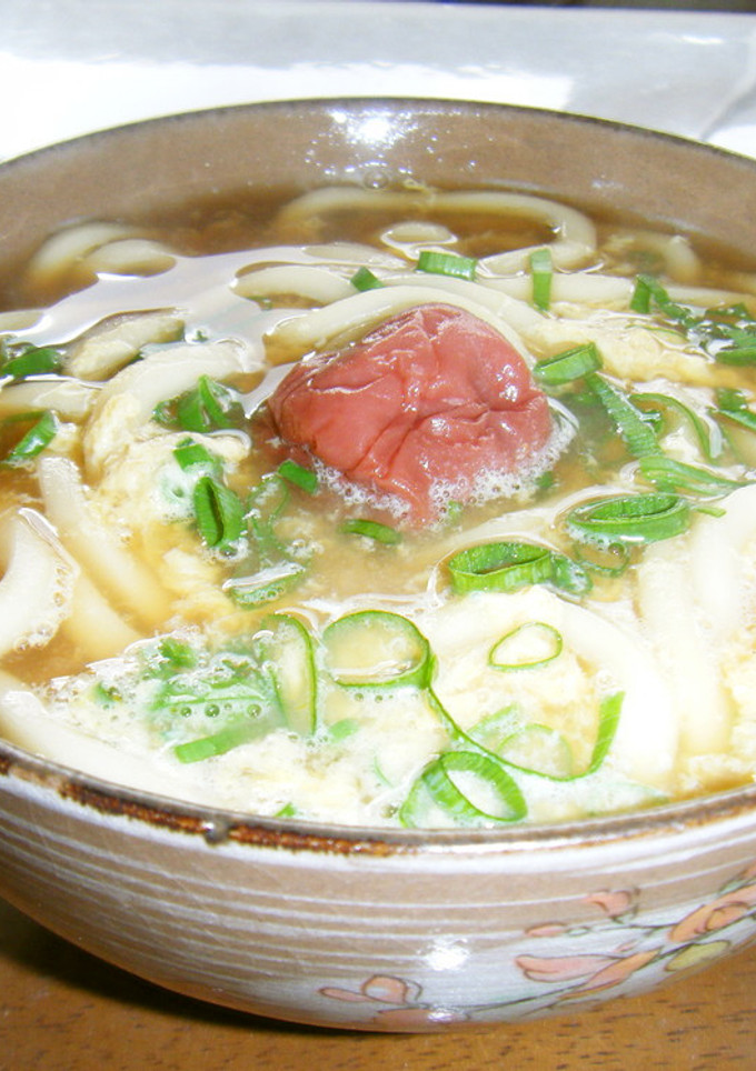病み上がりに☆卵とじうどん　梅干のせて～-レシピのメイン写真
