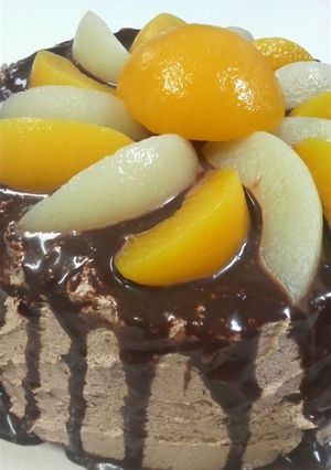 濃厚☆チョコバタークリームケーキ(桃)-レシピのメイン写真
