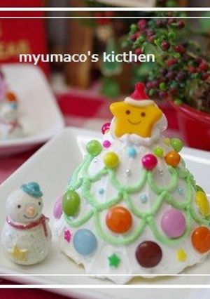 立体！ホワイトミニツリーケーキ-レシピのメイン写真