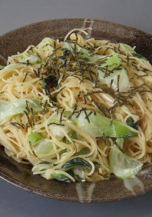 [簡単]チンゲン菜のツナマヨパスタ-レシピのメイン写真