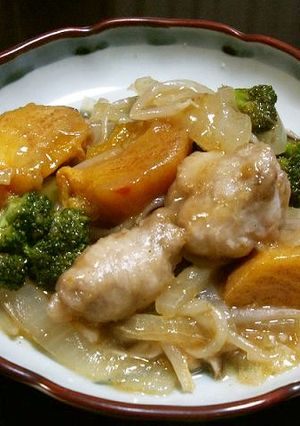 今が旬の柿を入れて和風酢豚-レシピのメイン写真