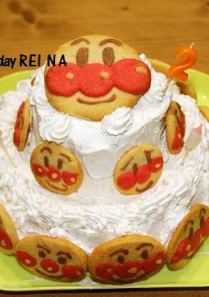 アンパンマンケーキ　キャラ　クッキー-レシピのメイン写真