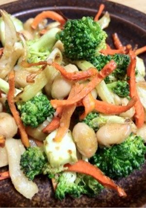 干し野菜と大豆のカレー塩麹炒め-レシピのメイン写真
