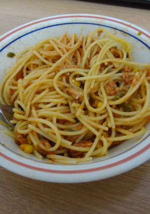 ケチャップでトマトソースもどきパスタ-レシピのメイン写真