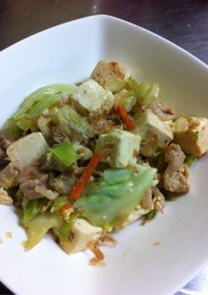 豆腐とキャベツのチャンプルー風-レシピのメイン写真