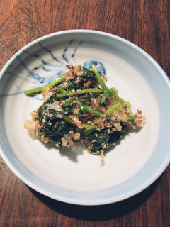 ほうれん草のおかか麺つゆ胡麻和え-レシピのメイン写真