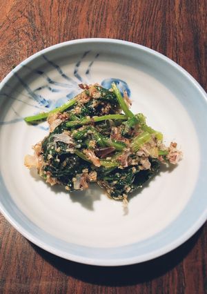 ほうれん草のおかか麺つゆ胡麻和え-レシピのメイン写真