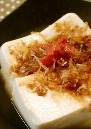 レンジで簡単♪あったか豆腐☆梅かつお味-レシピのメイン写真
