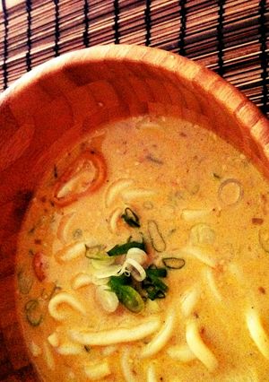 かなカフェ＊５分でクリーミーカレーうどん-レシピのメイン写真