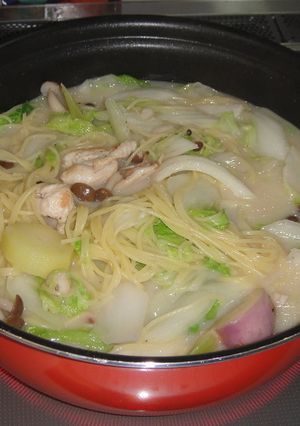 [簡単]野菜たっぷりスープパスタ-レシピのメイン写真