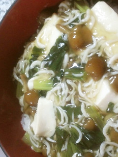 しらす入り♪簡単あったま~るお豆腐丼-レシピのメイン写真