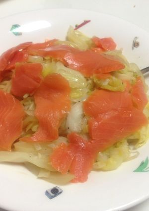 サーモンとキャベツのあっさりパスタ-レシピのメイン写真