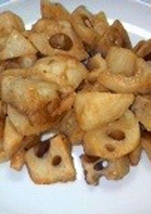 お弁当に合う『長芋とレンコンの味噌炒め』-レシピのメイン写真