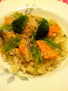岩下の新生姜で鮭の混ぜご飯をサッパリ♡-レシピのメイン写真