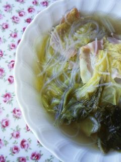 春雨入り♪白菜とベーコンのスープ煮-レシピのメイン写真