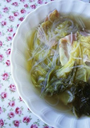 春雨入り♪白菜とベーコンのスープ煮-レシピのメイン写真