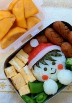 年長さんのお弁当（もうすぐクリスマス）-レシピのメイン写真