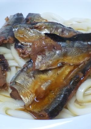 さんまの蒲焼きうどん-レシピのメイン写真