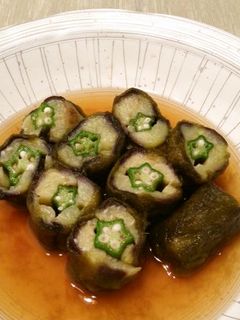 茄子とおくらのお浸し-レシピのメイン写真