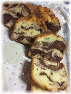 バレンタイン☆チョコマーブルケーキ-レシピのメイン写真