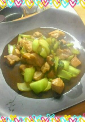 鶏肉とチンゲンサイのオイスターソース炒め-レシピのメイン写真