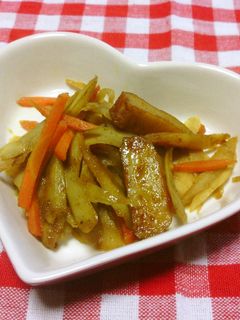 カレー味のきんぴらごぼうψ('ー'*)-レシピのメイン写真