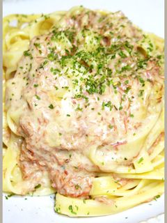 めんつゆで簡単!コーンビーフの豆乳パスタ-レシピのメイン写真