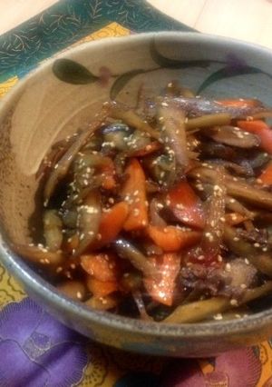 プレ農家めし◆ごぼう人参と牛肉のキンピラ-レシピのメイン写真