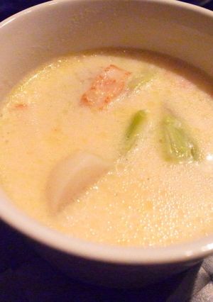 カブとベーコンの豆乳スープ-レシピのメイン写真