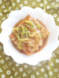 ☆厚揚げのねぎ生姜あんかけ☆-レシピのメイン写真