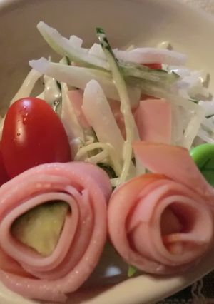 ハムの花☆お弁当に-レシピのメイン写真