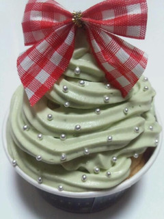 簡単デコ♪クリスマスツリー♪抹茶ケーキ♪-レシピのメイン写真