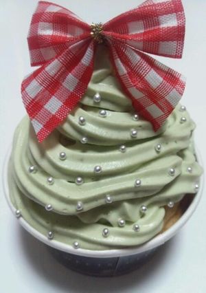 簡単デコ♪クリスマスツリー♪抹茶ケーキ♪-レシピのメイン写真
