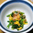 ほうれん草と菊の花のポン酢和え