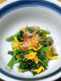 ほうれん草と菊の花のポン酢和え-レシピのメイン写真