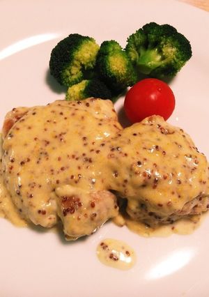 鶏もも肉濃厚マスタードクリームソース-レシピのメイン写真
