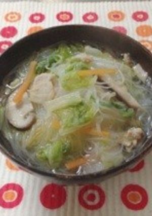 白菜消費☆ビーフンのスープ-レシピのメイン写真