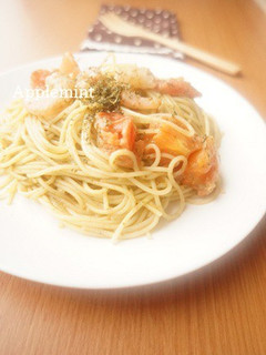 トマトと海老のバジルソーススパゲティ-レシピのメイン写真