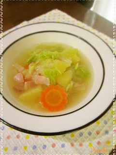 白菜・じゃが芋・人参のスープ♪鶏がら味-レシピのメイン写真