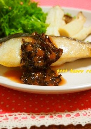 簡単美味！梅昆布ソースで鰆の塩焼き-レシピのメイン写真