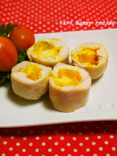 お弁当★レンジでささみのかぼちゃチーズ巻-レシピのメイン写真