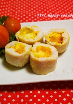 お弁当★レンジでささみのかぼちゃチーズ巻-レシピのメイン写真