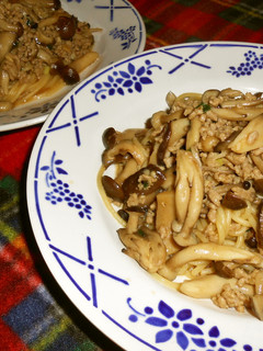 キノコとミンチの和風パスタ-レシピのメイン写真