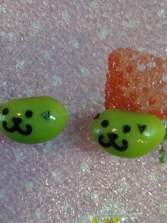 簡単♪枝豆で豆しば @キャラ弁-レシピのメイン写真