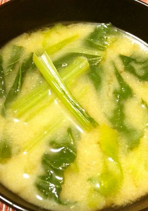 小松菜の味噌汁-レシピのメイン写真