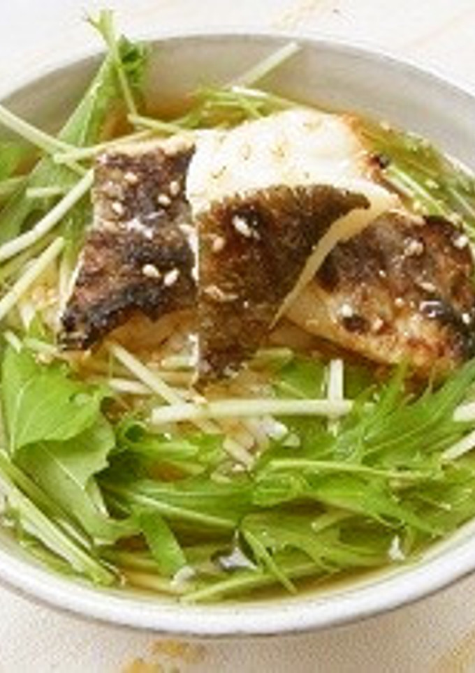焼き鱈と水菜の大人茶漬け-レシピのメイン写真