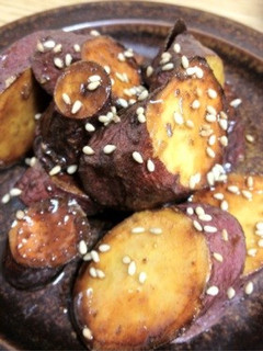 揚げさつまいもの黒糖バター絡め-レシピのメイン写真