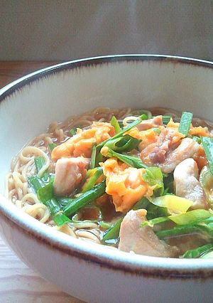 チキンとふんわりたまごの親子ラーメン♪-レシピのメイン写真
